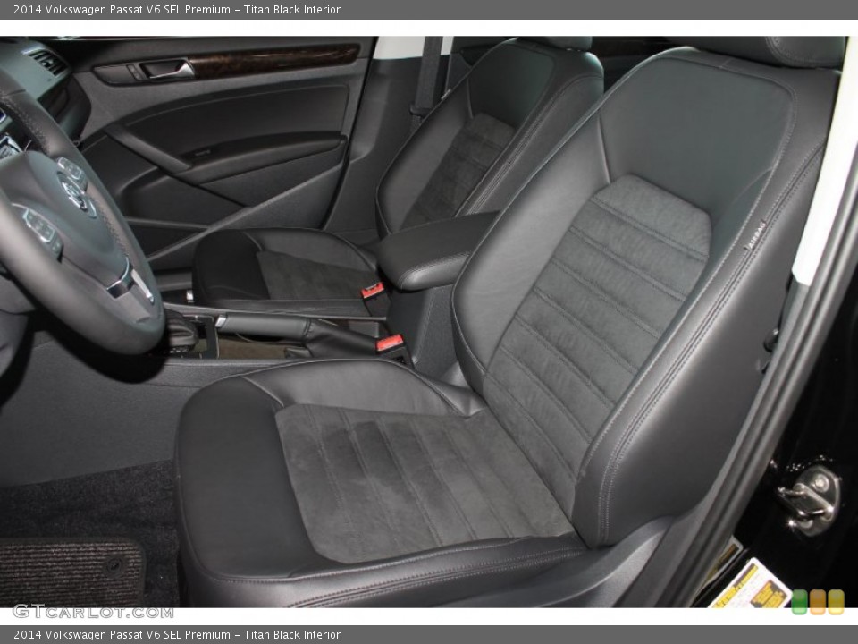 Titan Black Interior Front Seat for the 2014 Volkswagen Passat V6 SEL Premium #84539113