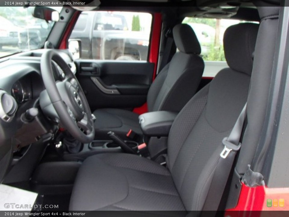 Black Interior Front Seat for the 2014 Jeep Wrangler Sport 4x4 #84540001