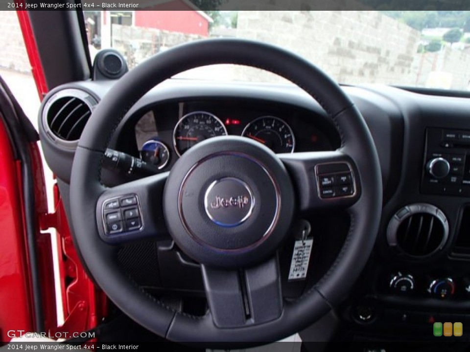 Black Interior Steering Wheel for the 2014 Jeep Wrangler Sport 4x4 #84540163