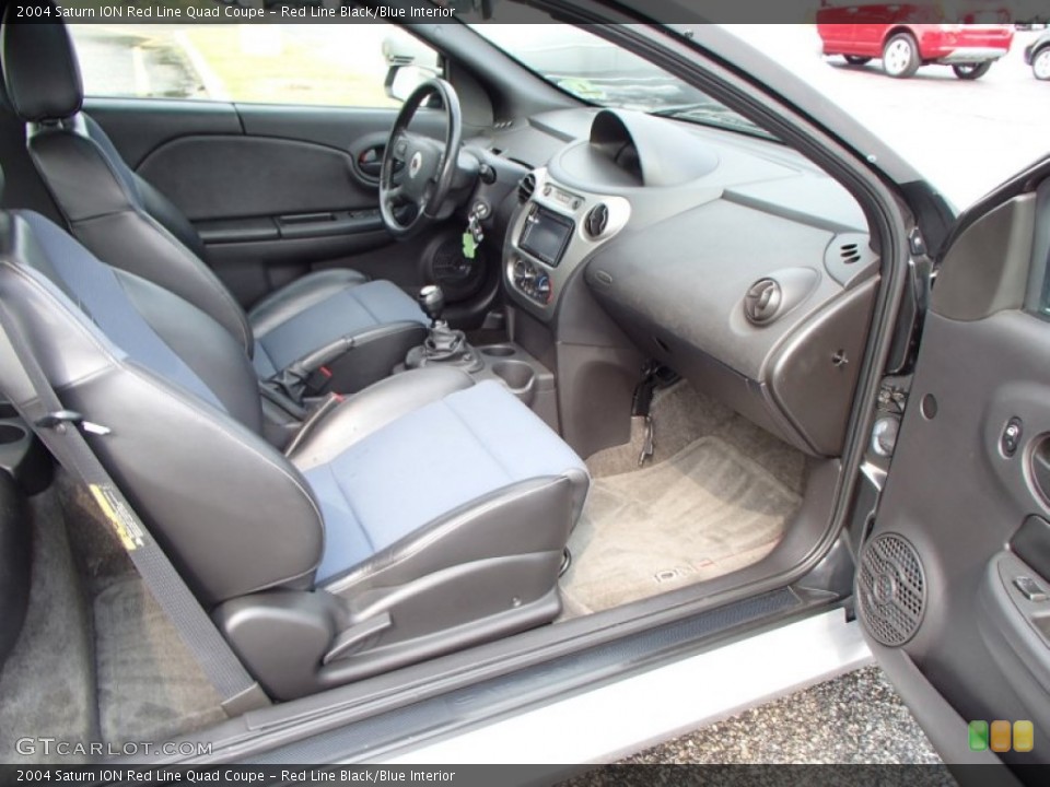 Red Line Black/Blue Interior Photo for the 2004 Saturn ION Red Line Quad Coupe #84543649
