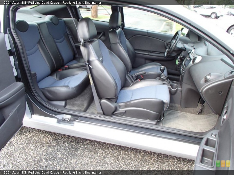 Red Line Black/Blue Interior Photo for the 2004 Saturn ION Red Line Quad Coupe #84543692