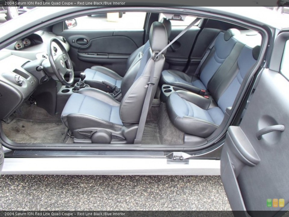 Red Line Black/Blue Interior Photo for the 2004 Saturn ION Red Line Quad Coupe #84543715