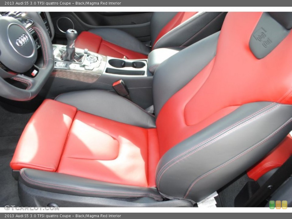 Black/Magma Red Interior Front Seat for the 2013 Audi S5 3.0 TFSI quattro Coupe #84550869