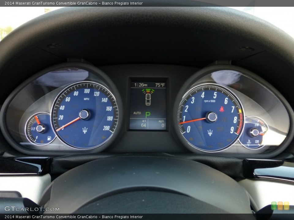 Bianco Pregiato Interior Gauges for the 2014 Maserati GranTurismo Convertible GranCabrio #84558469