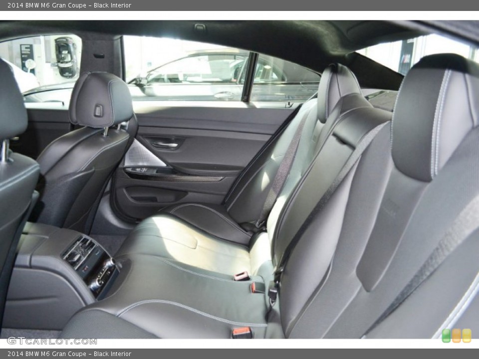 Black Interior Rear Seat for the 2014 BMW M6 Gran Coupe #84558729