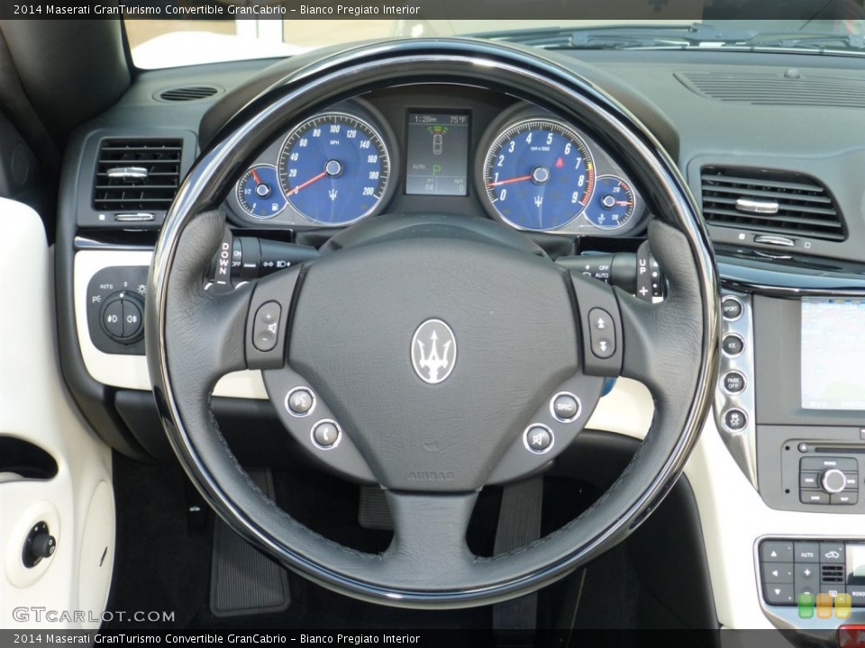 Bianco Pregiato Interior Steering Wheel for the 2014 Maserati GranTurismo Convertible GranCabrio #84558739