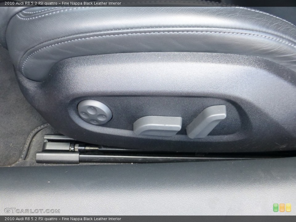 Fine Nappa Black Leather Interior Controls for the 2010 Audi R8 5.2 FSI quattro #84559614