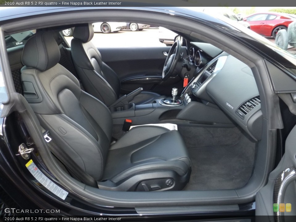 Fine Nappa Black Leather Interior Front Seat for the 2010 Audi R8 5.2 FSI quattro #84559973