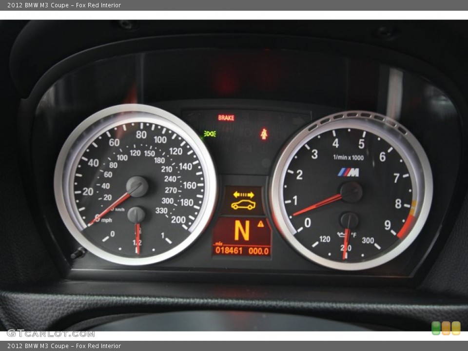 Fox Red Interior Gauges for the 2012 BMW M3 Coupe #84564397