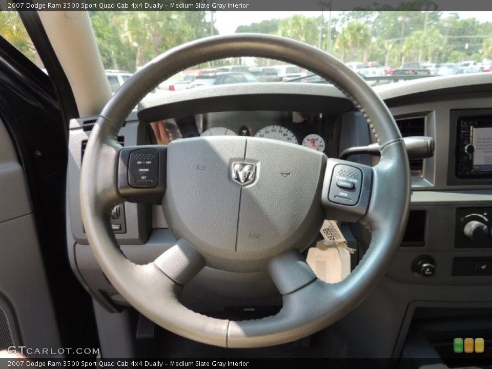 Medium Slate Gray Interior Steering Wheel for the 2007 Dodge Ram 3500 Sport Quad Cab 4x4 Dually #84568084