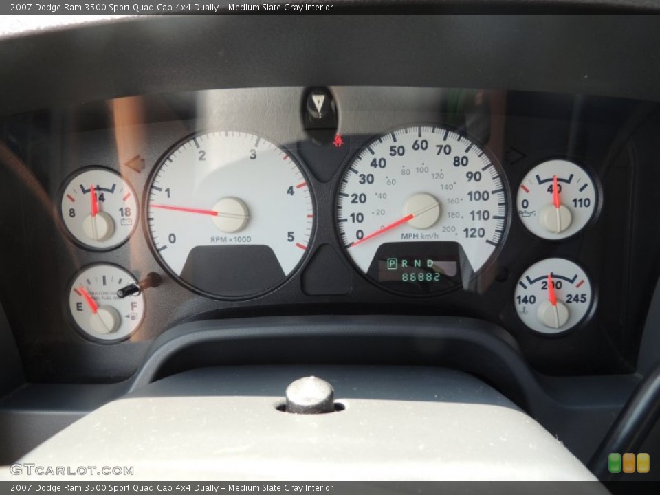 Medium Slate Gray Interior Gauges for the 2007 Dodge Ram 3500 Sport Quad Cab 4x4 Dually #84568105