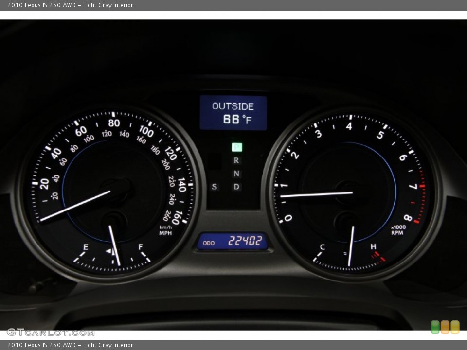 Light Gray Interior Gauges for the 2010 Lexus IS 250 AWD #84571174