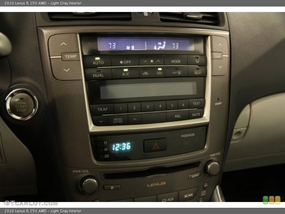 Light Gray Interior Controls for the 2010 Lexus IS 250 AWD #84571192
