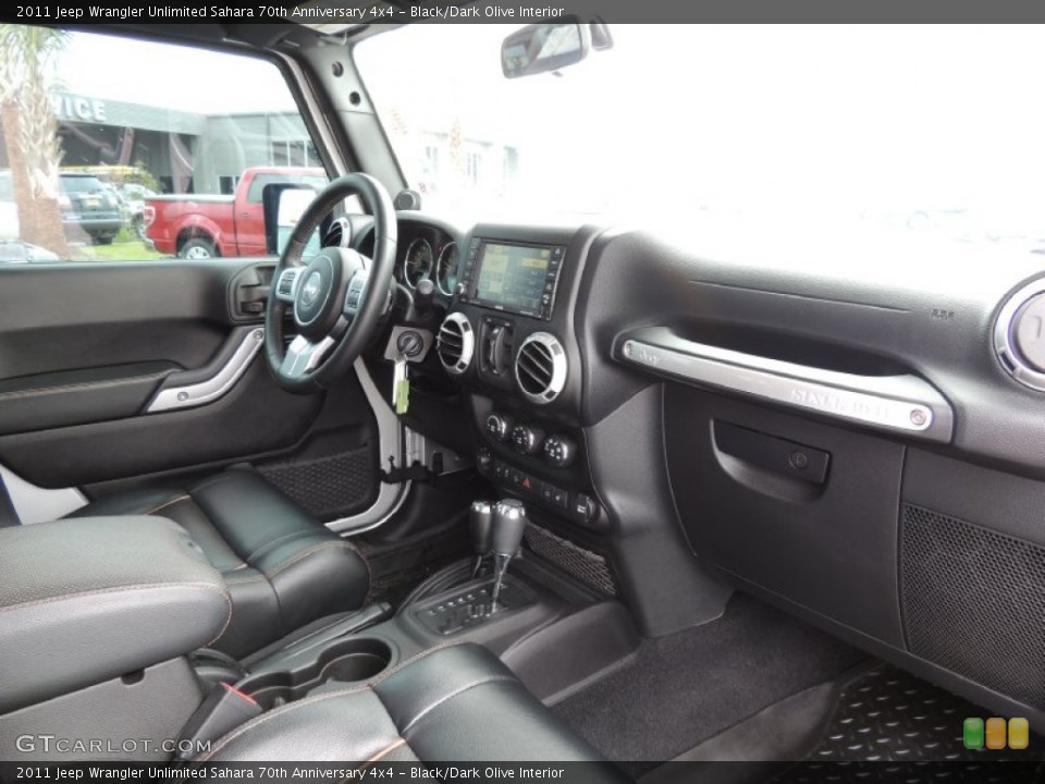 Black/Dark Olive Interior Dashboard for the 2011 Jeep Wrangler Unlimited Sahara 70th Anniversary 4x4 #84576748