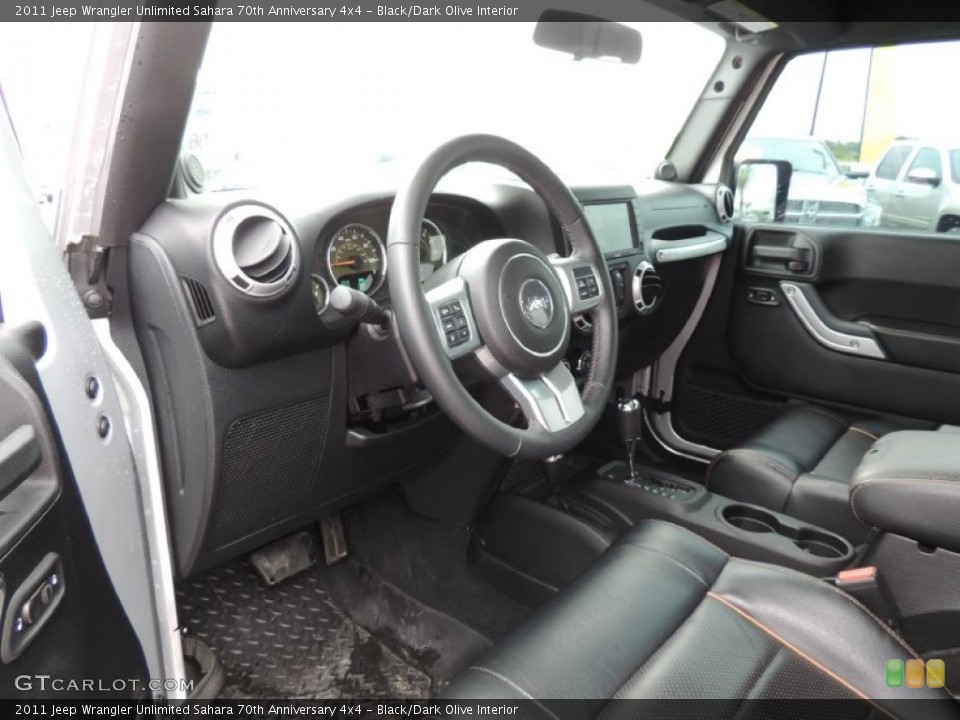 Black/Dark Olive Interior Dashboard for the 2011 Jeep Wrangler Unlimited Sahara 70th Anniversary 4x4 #84576901