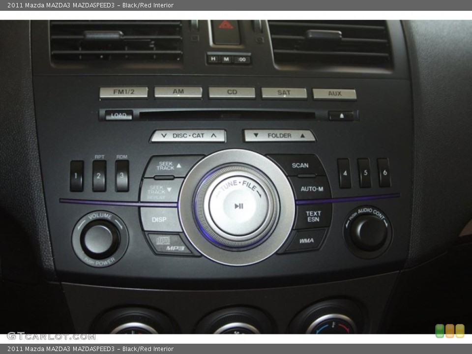 Black/Red Interior Controls for the 2011 Mazda MAZDA3 MAZDASPEED3 #84581302