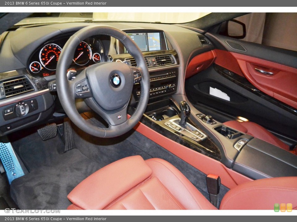 Vermillion Red Interior Prime Interior for the 2013 BMW 6 Series 650i Coupe #84585826
