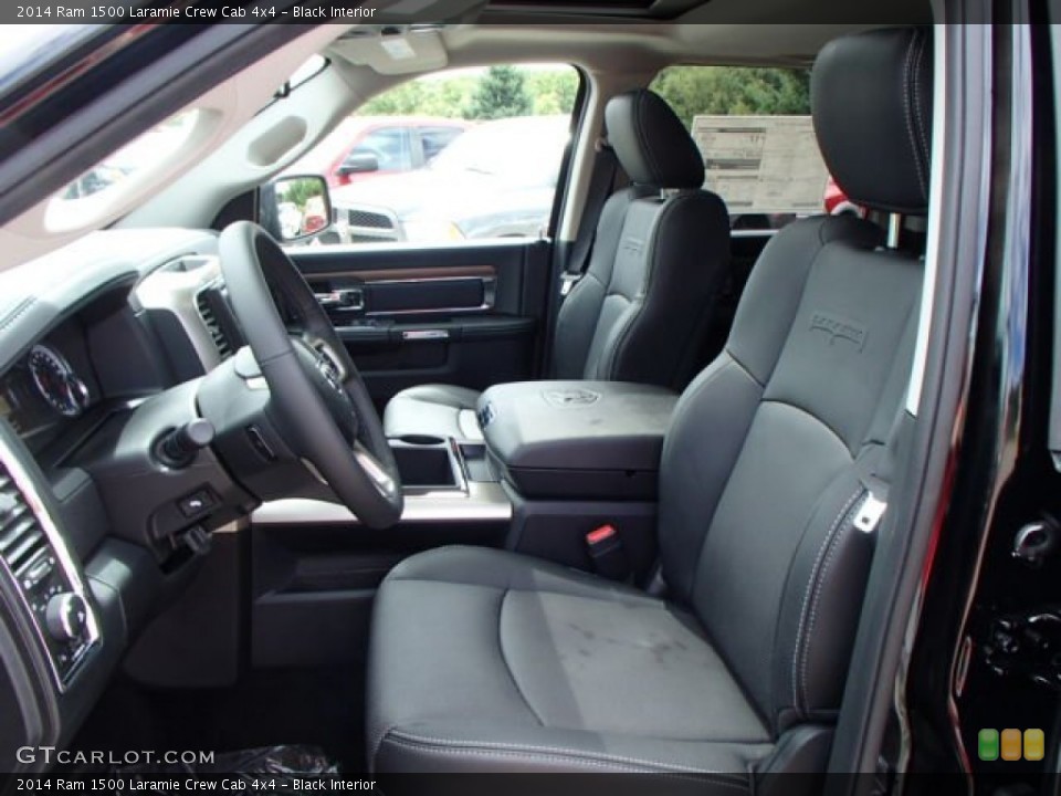 Black Interior Front Seat for the 2014 Ram 1500 Laramie Crew Cab 4x4 #84588247