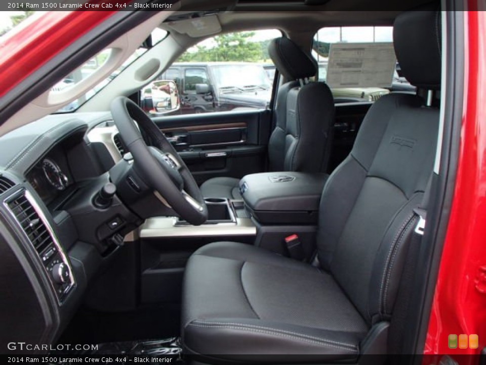 Black Interior Front Seat for the 2014 Ram 1500 Laramie Crew Cab 4x4 #84589195
