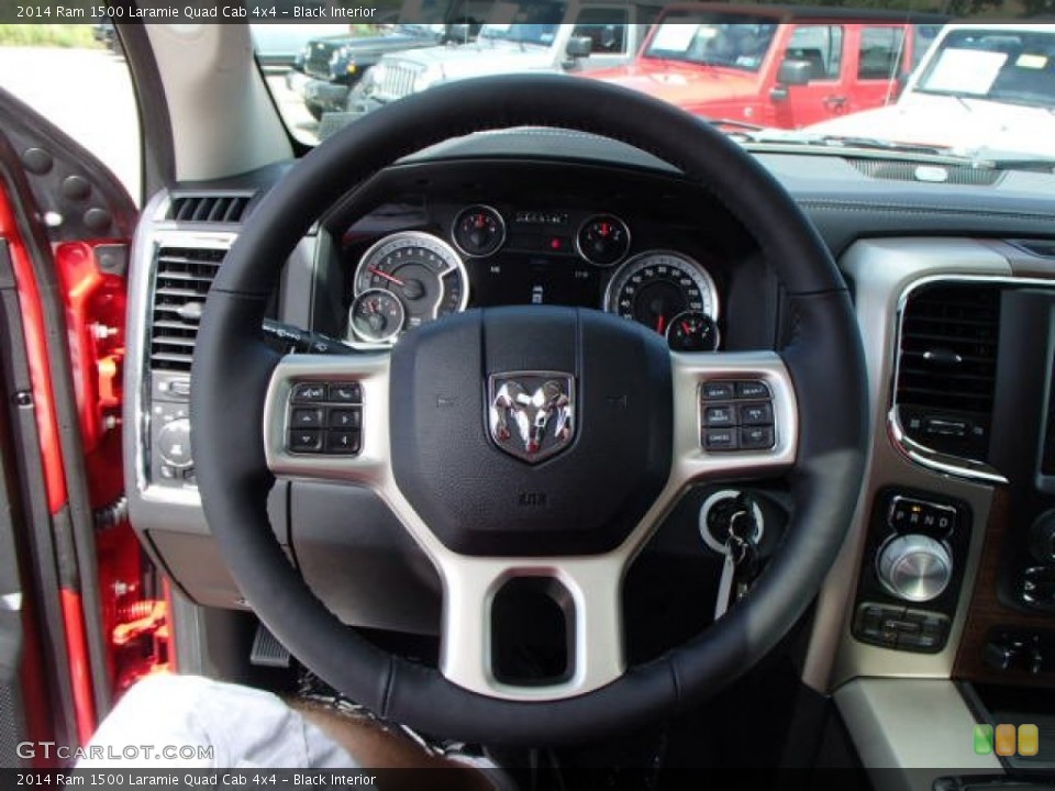 Black Interior Steering Wheel for the 2014 Ram 1500 Laramie Quad Cab 4x4 #84589870