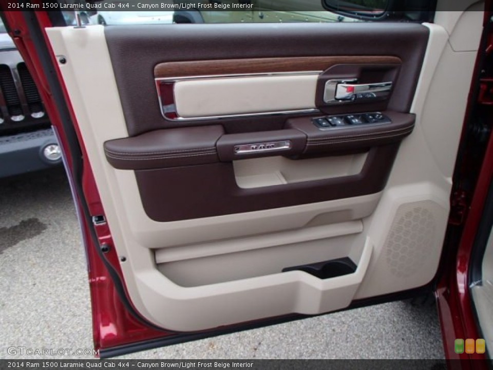 Canyon Brown/Light Frost Beige Interior Door Panel for the 2014 Ram 1500 Laramie Quad Cab 4x4 #84590149