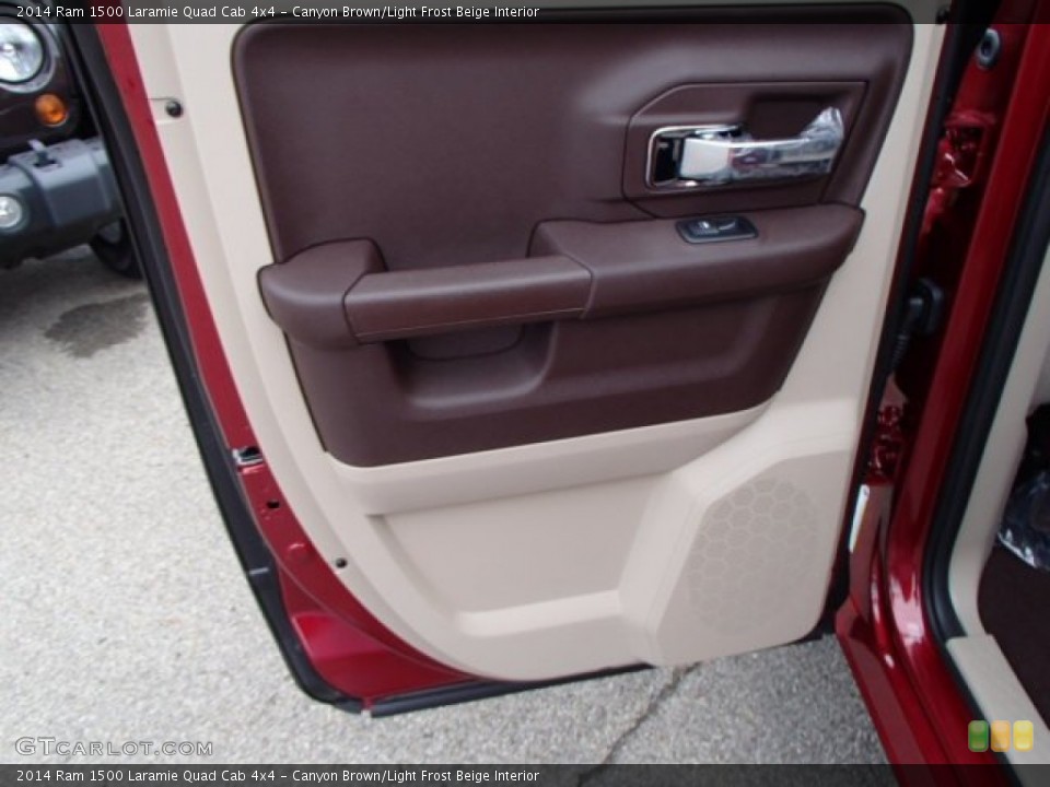 Canyon Brown/Light Frost Beige Interior Door Panel for the 2014 Ram 1500 Laramie Quad Cab 4x4 #84590191
