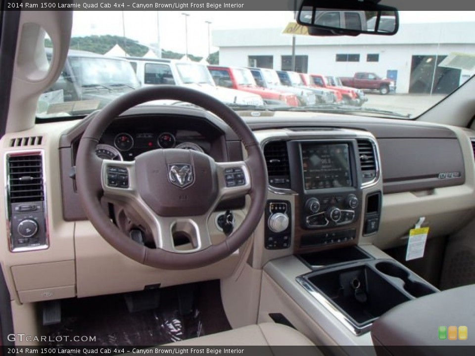 Canyon Brown/Light Frost Beige Interior Dashboard for the 2014 Ram 1500 Laramie Quad Cab 4x4 #84590218