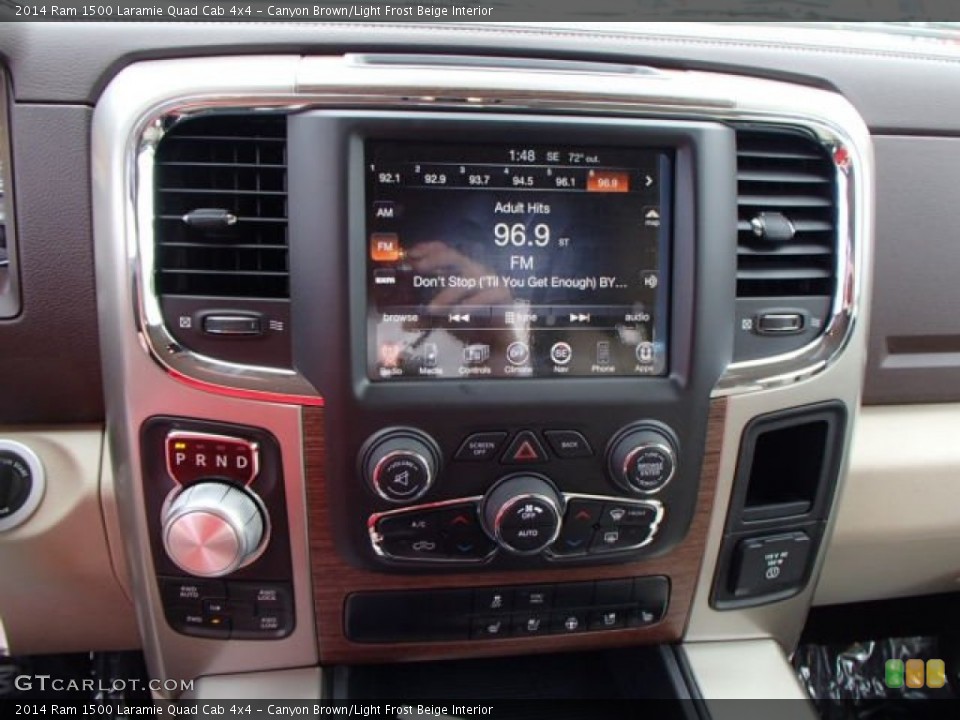 Canyon Brown/Light Frost Beige Interior Controls for the 2014 Ram 1500 Laramie Quad Cab 4x4 #84590263