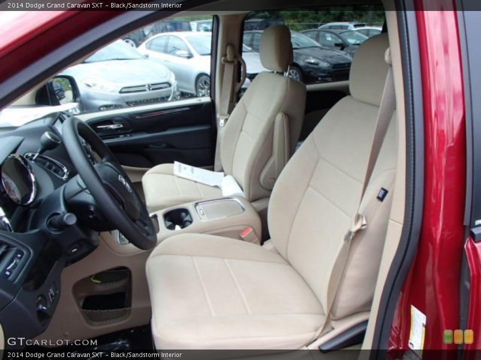 Black/Sandstorm Interior Front Seat for the 2014 Dodge Grand Caravan SXT #84590593