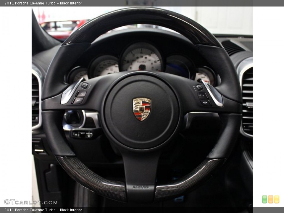 Black Interior Steering Wheel for the 2011 Porsche Cayenne Turbo #84592426