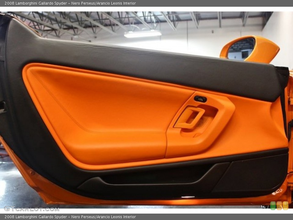 Nero Perseus/Arancio Leonis Interior Door Panel for the 2008 Lamborghini Gallardo Spyder #84593608