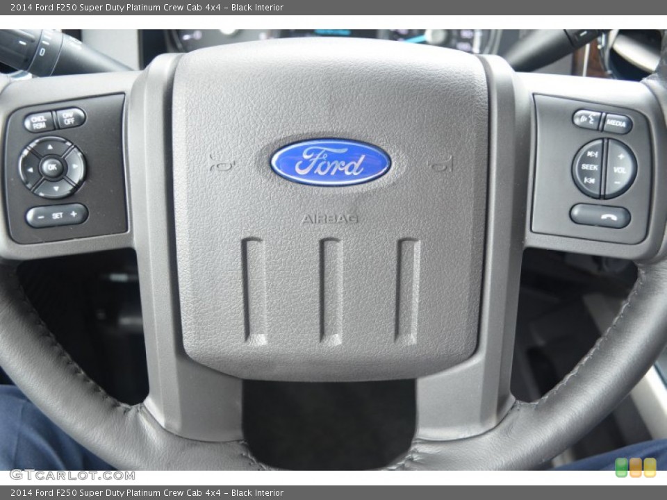 Black Interior Steering Wheel for the 2014 Ford F250 Super Duty Platinum Crew Cab 4x4 #84593803