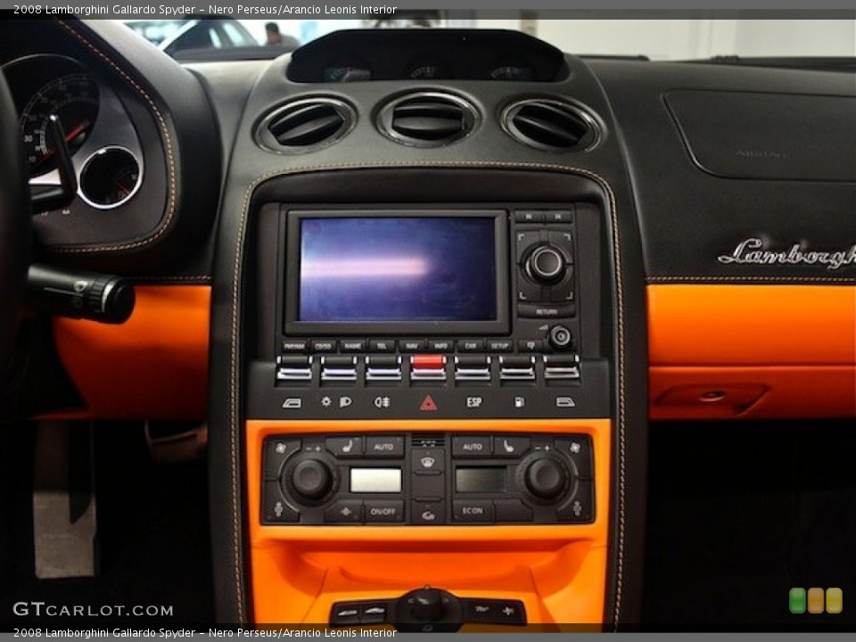 Nero Perseus/Arancio Leonis Interior Controls for the 2008 Lamborghini Gallardo Spyder #84593971