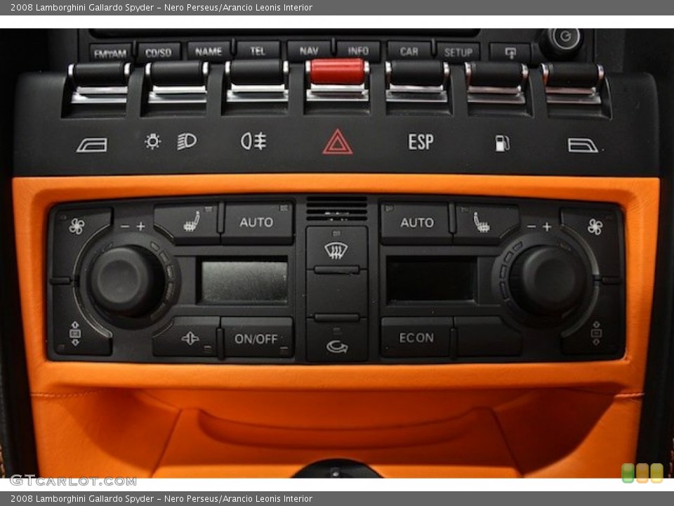 Nero Perseus/Arancio Leonis Interior Controls for the 2008 Lamborghini Gallardo Spyder #84594061