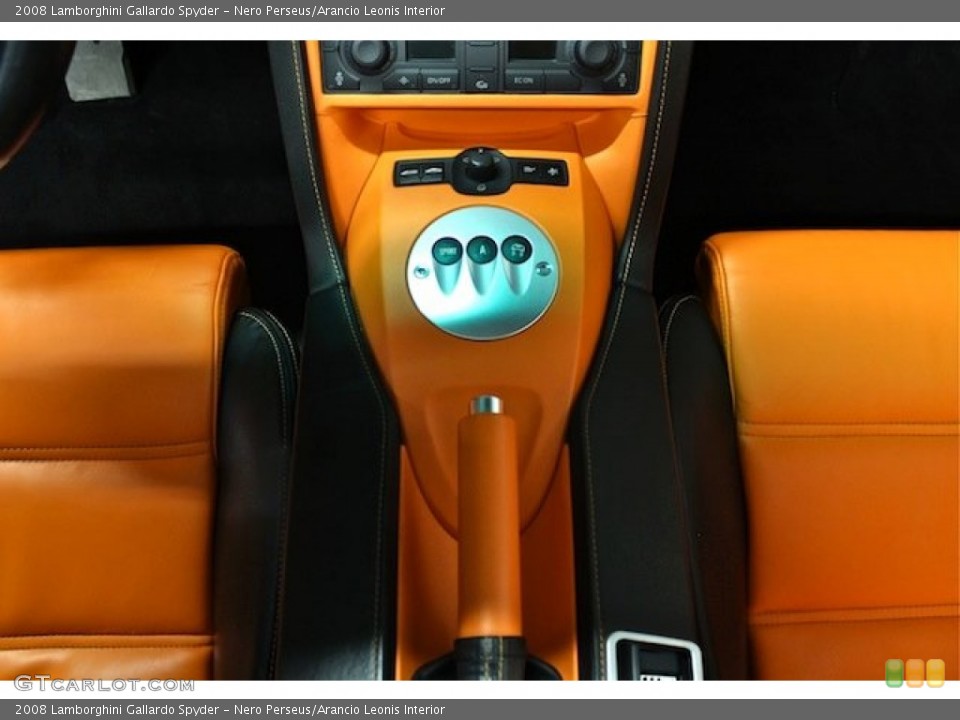 Nero Perseus/Arancio Leonis Interior Transmission for the 2008 Lamborghini Gallardo Spyder #84594085