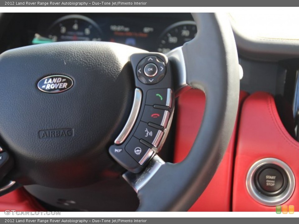 Duo-Tone Jet/Pimento Interior Controls for the 2012 Land Rover Range Rover Autobiography #84595048