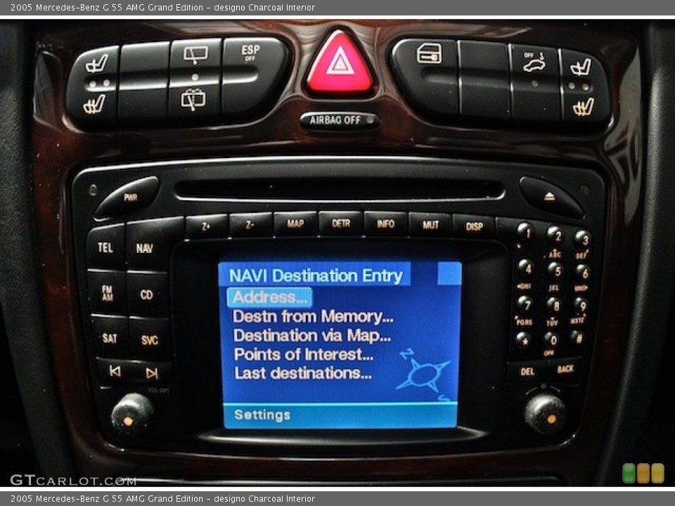 designo Charcoal Interior Controls for the 2005 Mercedes-Benz G 55 AMG Grand Edition #84595162