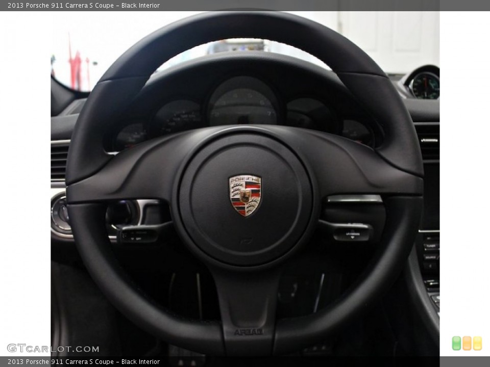 Black Interior Steering Wheel for the 2013 Porsche 911 Carrera S Coupe #84596453