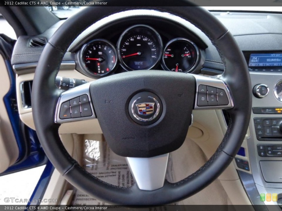 Cashmere/Cocoa Interior Steering Wheel for the 2012 Cadillac CTS 4 AWD Coupe #84596722
