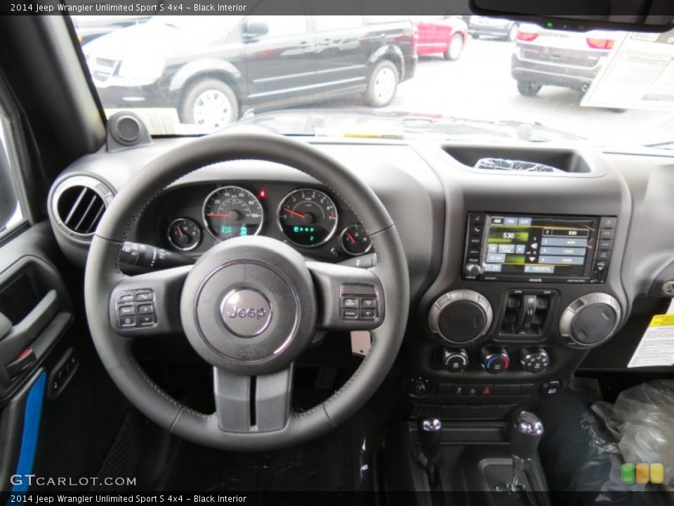 Black Interior Dashboard for the 2014 Jeep Wrangler Unlimited Sport S 4x4 #84599239