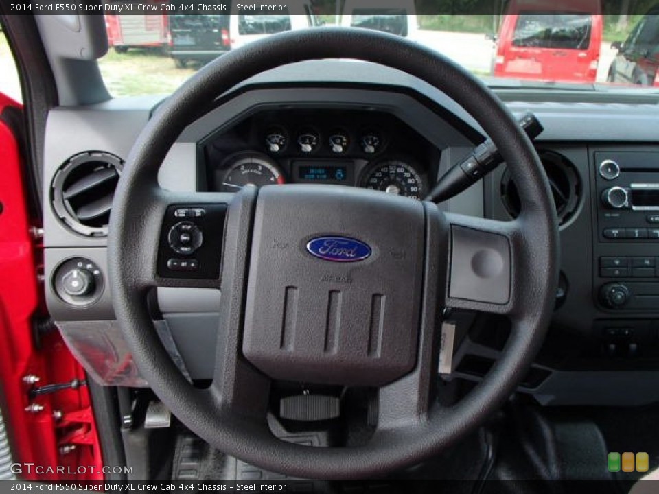 Steel Interior Steering Wheel for the 2014 Ford F550 Super Duty XL Crew Cab 4x4 Chassis #84599413