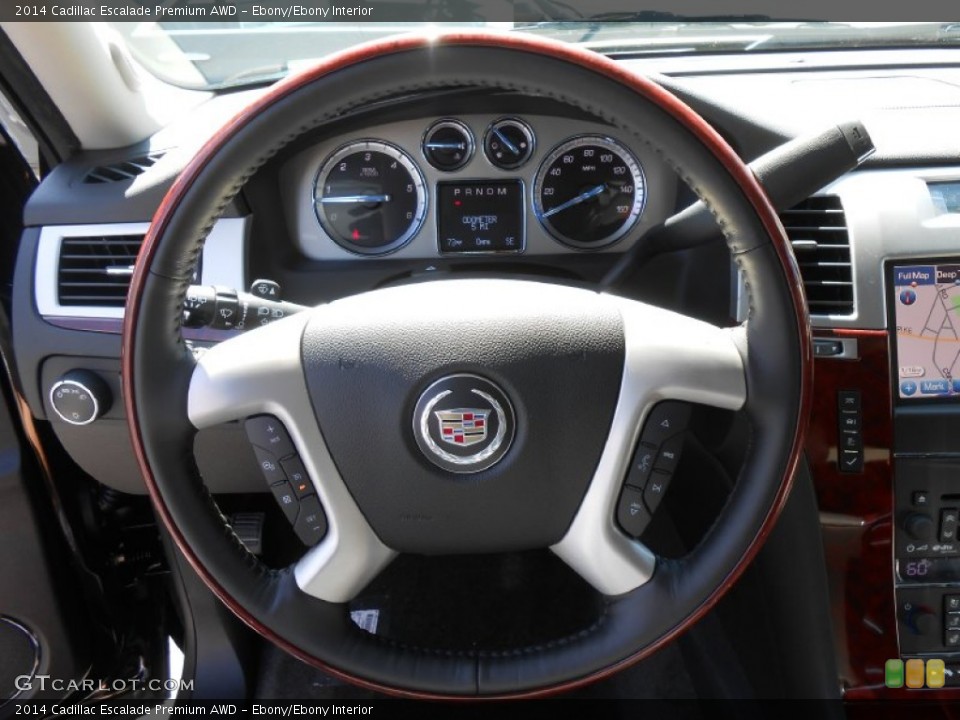 Ebony/Ebony Interior Steering Wheel for the 2014 Cadillac Escalade Premium AWD #84599920