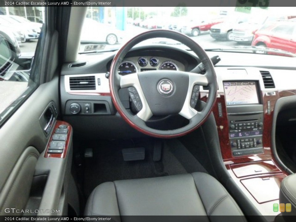 Ebony/Ebony Interior Dashboard for the 2014 Cadillac Escalade Luxury AWD #84600418