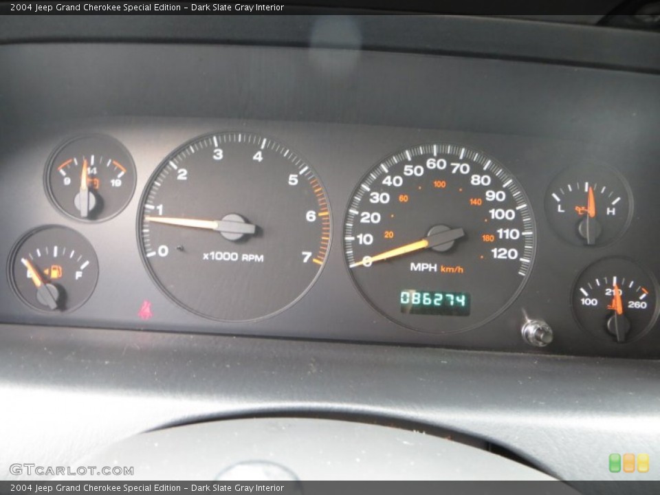 Dark Slate Gray Interior Gauges for the 2004 Jeep Grand Cherokee Special Edition #84602071