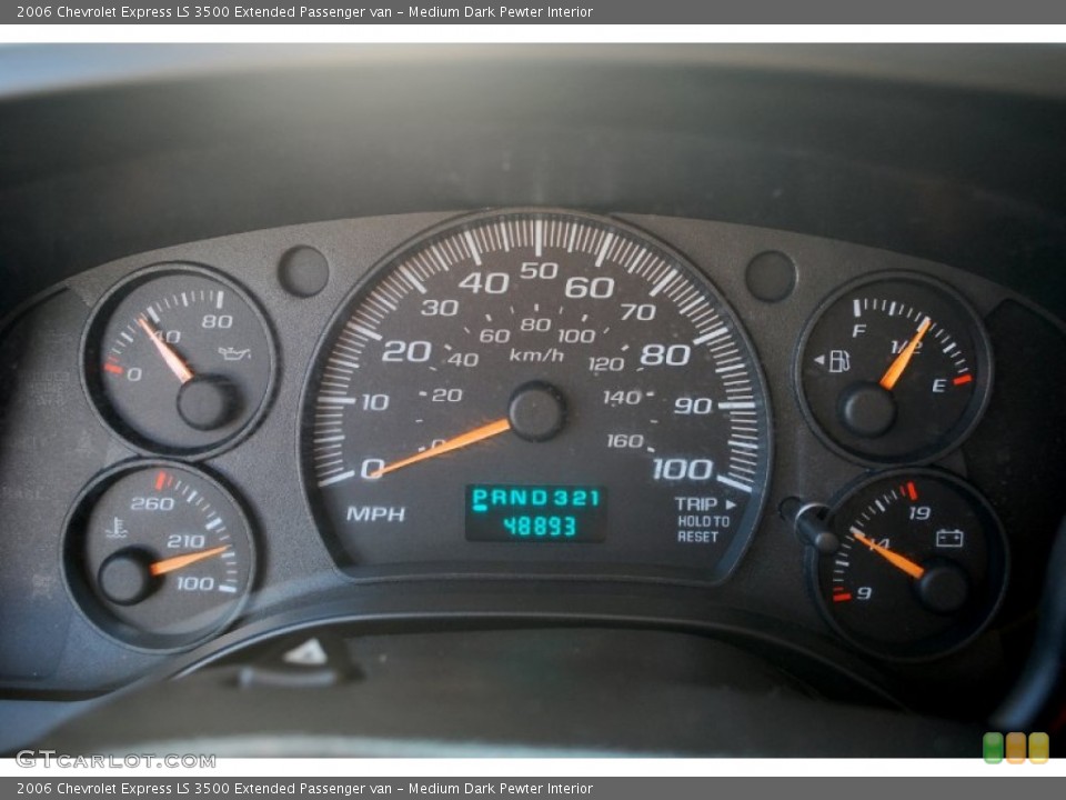 Medium Dark Pewter Interior Gauges for the 2006 Chevrolet Express LS 3500 Extended Passenger van #84603553