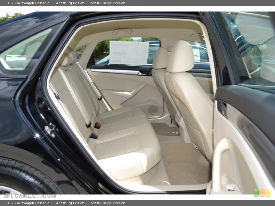 Cornsilk Beige Interior Rear Seat for the 2014 Volkswagen Passat 2.5L Wolfsburg Edition #84606154