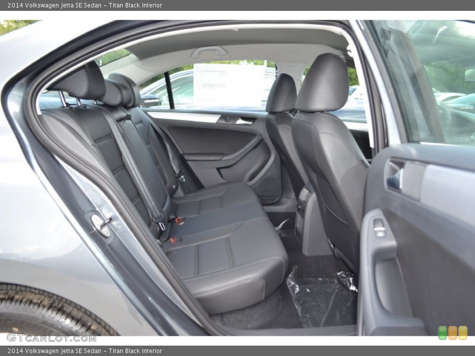 Titan Black Interior Rear Seat for the 2014 Volkswagen Jetta SE Sedan #84606976