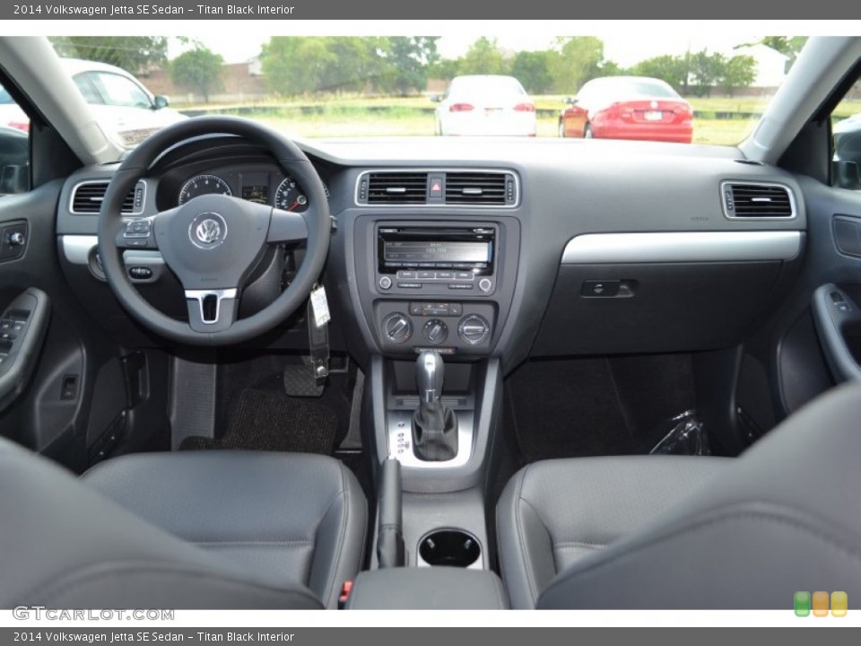 Titan Black Interior Dashboard for the 2014 Volkswagen Jetta SE Sedan #84606994