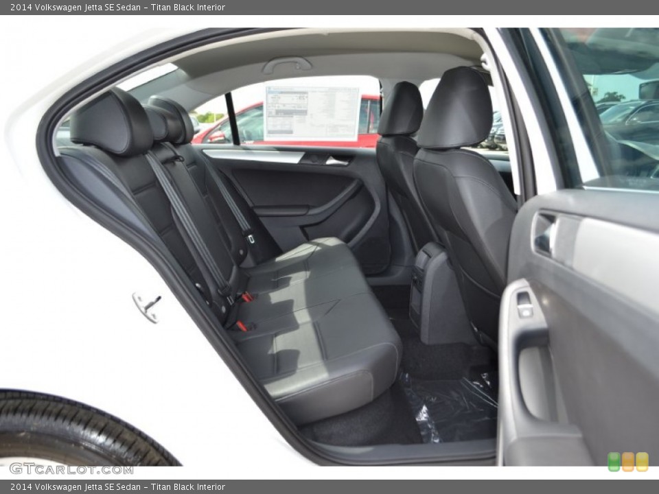 Titan Black Interior Rear Seat for the 2014 Volkswagen Jetta SE Sedan #84607114
