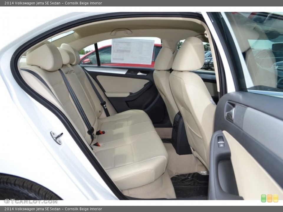 Cornsilk Beige Interior Rear Seat for the 2014 Volkswagen Jetta SE Sedan #84607396